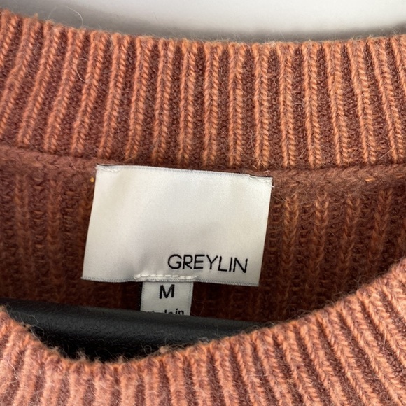 Greylin Medium Pink Mauve Rose Knit Pullover Wool Blend Sweater - Picture 6 of 9